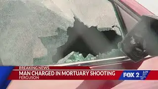 Man charged in Ferguson mortuary shooting