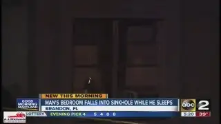 Man falls into sinkhole