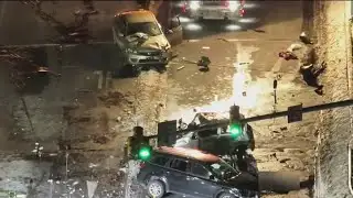 Man from New York killed after speeding car runs red light and catches fire