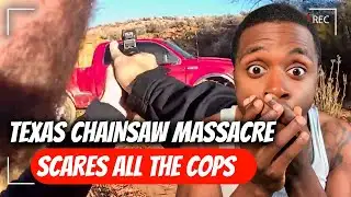 Man Pulls Out A Chainsaw On Rookie Cop During Traffic Stop (HE USES IT )
