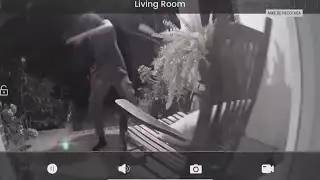 Man throws log at Sacramento family