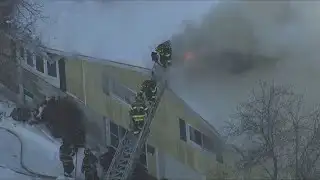 Man using torch to melt ice dam sets home on fire