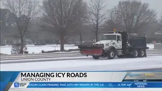 Managing icy roads after weekend snowstorm