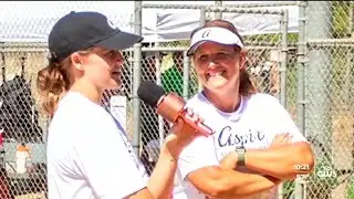 Mandy Snowbarger speaks to local softball teams