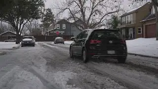 Many North Texans staying off icy roads Tuesday