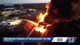 Marion County neighborhood furious after railroad tie fire
