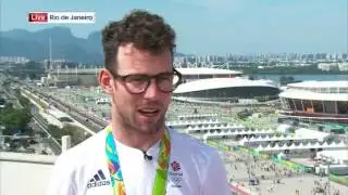 Mark Cavendish Celebrates Olympic Silver