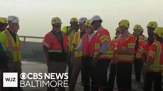 Maryland leaders tour Key Bridge demolition site in Baltimore