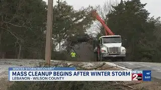 Mass cleanup begins in Lebanon after winter storm