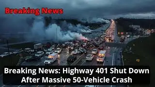 “Massive 50-Vehicle Pileup Shuts Down Highway 401 in Ontario, Canada!”