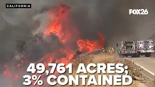 Massive California fire burning in two counties