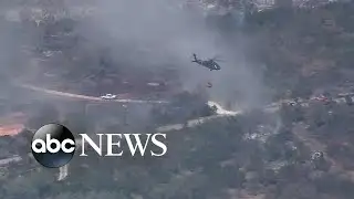 Massive fire burns across Medina County, Texas
