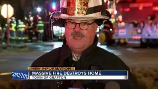 Massive fire destroys Grafton home