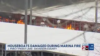 Massive fire destroys vessels at Elm Hill Marina