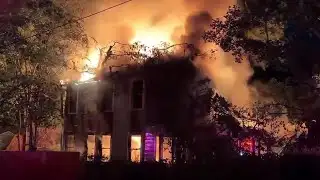 Massive fire on Fairfield Avenue