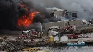 Massive fire rips through Newfoundland fish plant