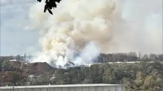 Massive mulch fire continues to burn in York County