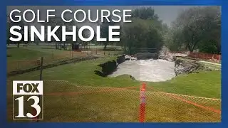 Massive sinkhole forms at American Fork golf course