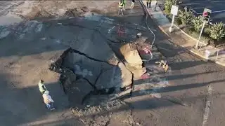 Massive sinkhole forms in San Diego