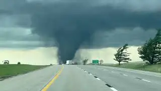 Massive Tornado Swirls Near Lincoln