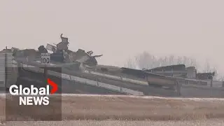 Massive train derailment in Alberta under investigation