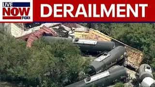 Massive train derailment in central Texas: "Potentially hazardous"