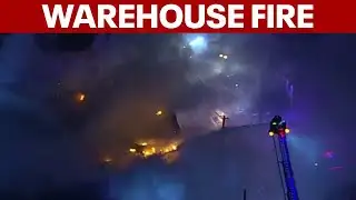 Massive warehouse fire in Roselle Park, NJ
