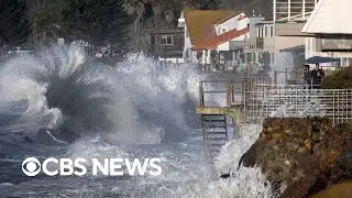 Massive waves pound California coastline, flooding streets