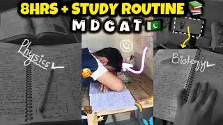 MDCAT Productive STUDY vlog 📚📖 | 8+HRS STUDY As a 11th Grader Student 😟 | Mdcat Preparation vlog 🌟