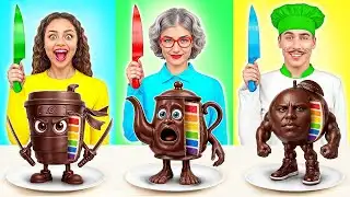 Me vs Grandma Chocolate Food Challenge | Brainrot Battle by Multi DO Challenge