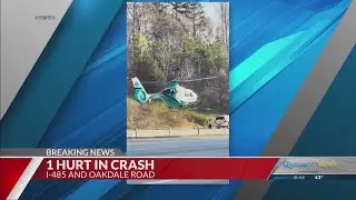 Med. helicopter requested for I-485 crash in N. CLT