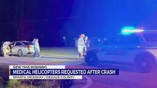 Medical helicopters requested after DeKalb County crash