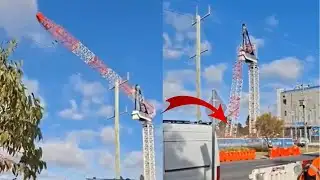 Melbourne Crane Collapse - Operator Trapped as Tower Crashes Onto Car and Powerlines