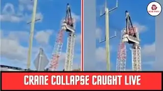 Melbourne Crane Collapse | Operator Trapped in Terrifying Accident Caught on Camera