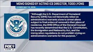 Memo says ICE agents can enter homes without judicial warrants