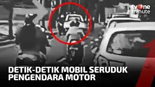 Mengerikan! Mobil Mendadak Oleng dan Tabrak Pengendara Motor | tvOne Minute