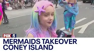 Mermaids takeover Coney Island