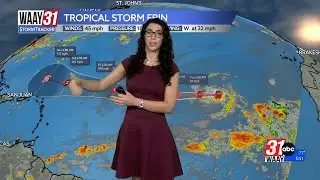 Meteorologist Grace Anello is tracking Tropical Storm Erin