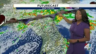 Meteorologist Jenese Harris says storms continue through Sunday, Flood Watch until 2 AM