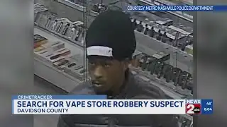 Metro police search for vape store robbery suspect