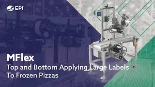 MFlex Top and Bottom Applying Large Labels to Frozen Pizzas