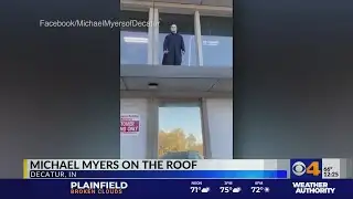 Michael Myers on the roof