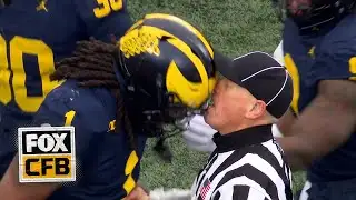Michigan player HEADBUTTS the Ref in Ohio State vs. Michigan 😳