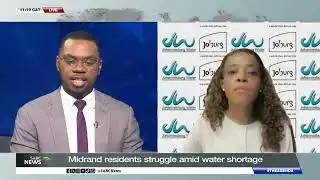 Midrand residents continue to face intermittent water supply issues