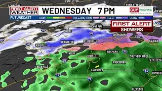 Midweek rain, snow forecast for some places across Carolinas