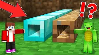 Mikey vs JJ - Noob vs Pro: SECRET TINY TONNEL Build Battle - Minecraft (Maizen)