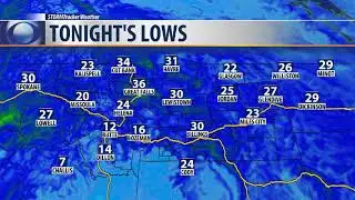 Mild night, but some clouds present