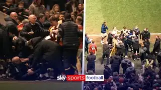 Millwall & Bristol City break out in MASS BRAWL at full-time whistle!