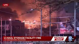 Milwaukee firefighters battle fire at U-Haul storage facility