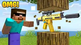 Minecraft But Every Drop is a Gun!